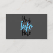 Slate Grey w/Bold Barber Logo/Jouw naam op Visitekaartje (Achterkant)