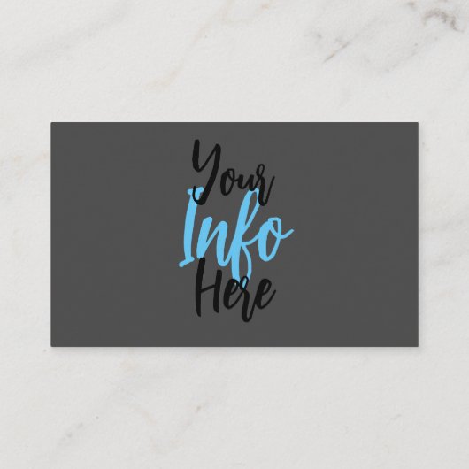 Slate Grey w/Bold Barber Logo/Jouw naam op Visitekaartje (Achterkant)