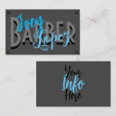 Slate Grey w/Bold Barber Logo/Jouw naam op Visitekaartje (Voorkant / Achterkant)