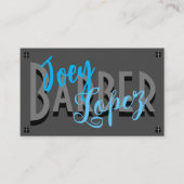 Slate Grey w/Bold Barber Logo/Jouw naam op Visitekaartje (Voorkant)