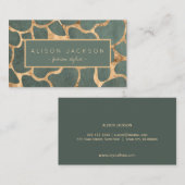 Slate grijs goud stijlvolle behang persoonlijke st visitekaartje (Voorkant / Achterkant)