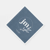 Slate grijs rustieke chique bruiloft servet (Hoek)