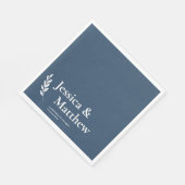 Slate grijs rustieke chique bruiloft servet (Hoek)