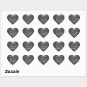 Slate Liefde in Krijt Hart Sticker (Vel)