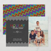 Slate Look Kerstwensen Foto Wenskaart Feestdagenkaart (Voorkant / Achterkant)