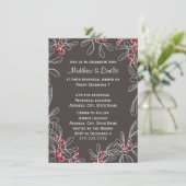 Slate Modern Mistletoe Holiday Rehearsal Dinner Kaart (Staand voorkant)