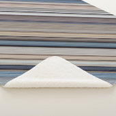 Slate Pebbles Blauwe en Bruine Streep Sherpa Deken (3/4)