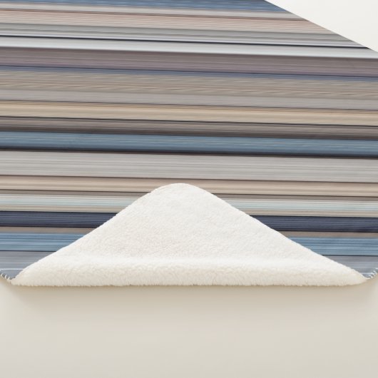 Slate Pebbles Blauwe en Bruine Streep Sherpa Deken (3/4)