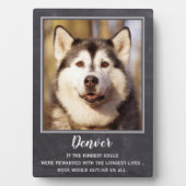 Slate Pet Memorial Hondenliefhebber Keepslag Fotoplaat (voorkant)