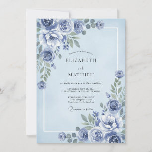 Slate Petal Bruiloft Kaart