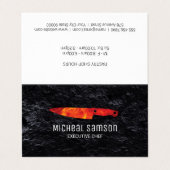 Slate Rock | BrandweerKnife | Uitvoerend Chef Visitekaartje (Buitenkant ongevouwen)