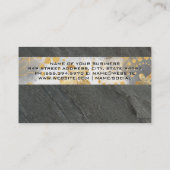 Slate Rock | Gold Floral Pattern Visitekaartje (Achterkant)
