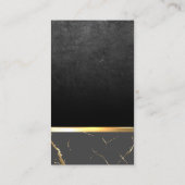 Slate Rock | Goudmetaalstrim | Goudmarmer Visitekaartje (Achterkant)