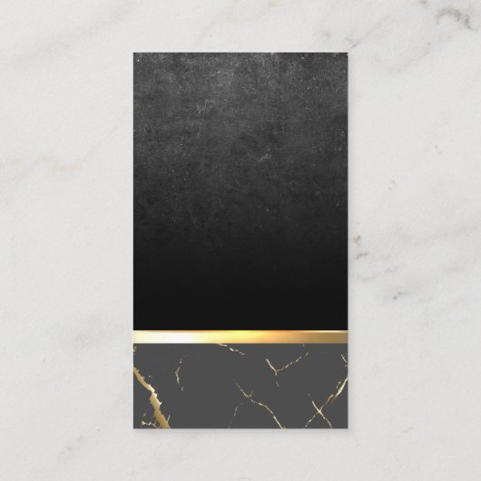 Slate Rock | Goudmetaalstrim | Goudmarmer Visitekaartje (Achterkant)