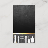 Slate Rock | Goudmetaalstrim | Manicure Tools Visitekaartje (Achterkant)