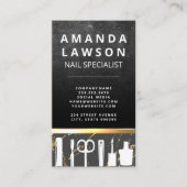 Slate Rock | Goudmetaalstrim | Manicure Tools Visitekaartje (Voorkant)