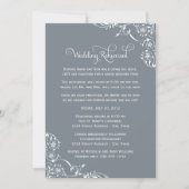 Slate Scrolls Wedding Rehearsal and Dinner Kaart (Voorkant)