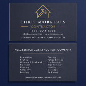 Slate Stone Building Construction Navy Blue   Visitekaartje