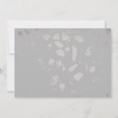 Slate Stone Gray Photo Classic Calligraphy Save The Date (Achterkant)