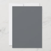 Slate Teal Moody Flora Wedding Kaart (Achterkant)