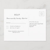 Slate 'Tree' Wedding RSVP Uitnodiging Briefkaart (Achterkant)