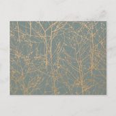 Slate 'Tree' Wedding RSVP Uitnodiging Briefkaart (Voorkant)