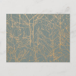 Slate 'Tree' Wedding RSVP Uitnodiging Briefkaart