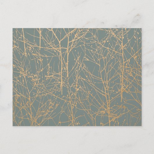 Slate 'Tree' Wedding RSVP Uitnodiging Briefkaart (Voorkant)