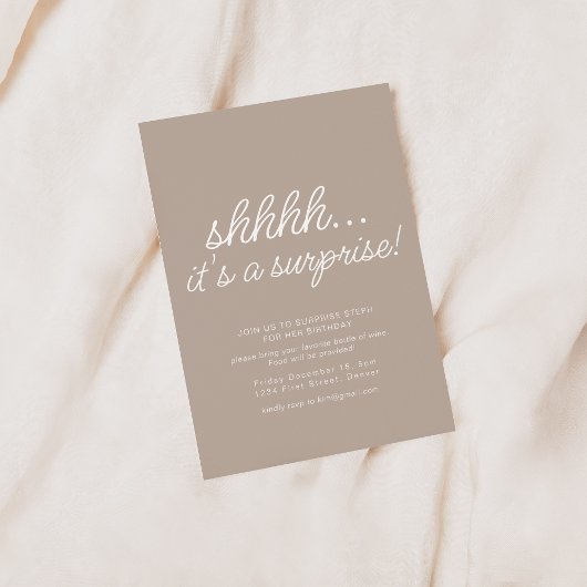 Slate Verrassing Verjaardagsfeest Uitnodiging