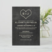 Slate Wedding-uitnodigingen Kaart (Staand voorkant)