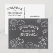 Slate Welkom terug naar school briefkaart (Voorkant / Achterkant)