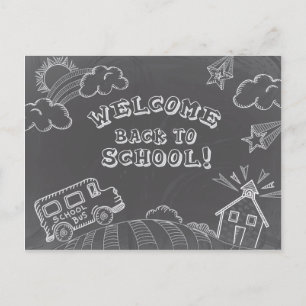 Slate Welkom terug naar school briefkaart