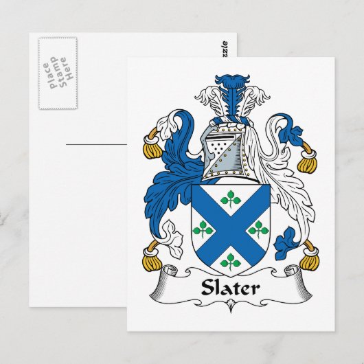 Slater Family Crest Briefkaart (Voorkant / Achterkant)
