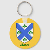 Slater Iriah Achternaam Family Shield Sleutelhange Sleutelhanger (Voorkant)