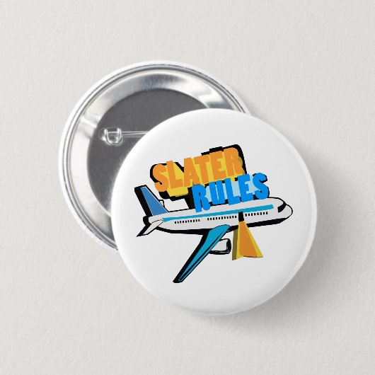 Slater Rules Ronde Button 5,7 Cm (Voorkant /achterkant)