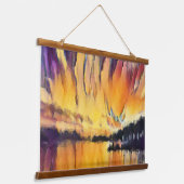 Slatine zonsondergang over Adriatische kust kunst Hangend Wandkleed (Gebogen)