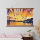 Slatine zonsondergang over Adriatische kust kunst Hangend Wandkleed (Slaapkamer)