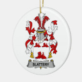 Slattery Family Crest Keramisch Ornament (Links)