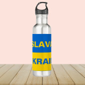 Slava Oekraïense Blauwe Gele Zonnebloemen Waterfle Waterfles