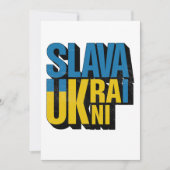 Slava Oekraïense Grafische, Oekraïense Pride Desig Feestdagenkaart (Voorkant)