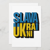 Slava Oekraïense Grafische, Oekraïense Pride Desig Feestdagenkaart (Voorkant / Achterkant)