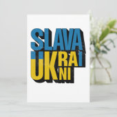 Slava Oekraïense Grafische, Oekraïense Pride Desig Feestdagenkaart (Staand voorkant)