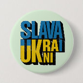 Slava Oekraïense Grafische, Oekraïense Pride Desig Ronde Button 7,6 Cm (Voorkant)