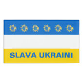 Slava Oekraïne Blauw Goud Zonnebloem Oekraïne Steu Naambadge (Voorkant)