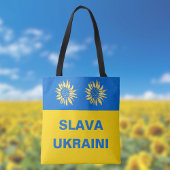 Slava Oekraïne Blauw Goud Zonnebloem Oekraïne Steu Tote Bag