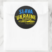 Slava Ukraine С onder У к, в, л Oekraïnse аа Ronde Sticker (Tas)