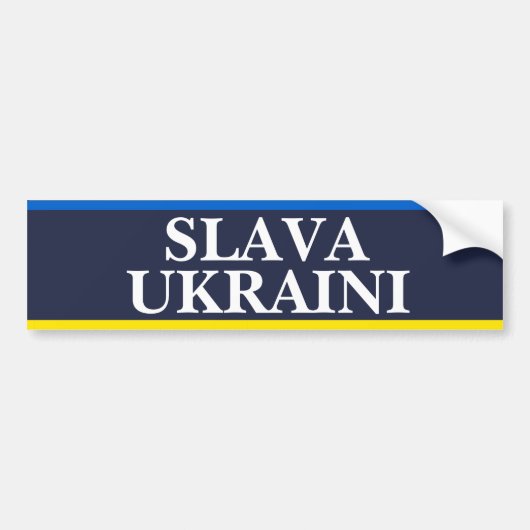 Slava Ukraine Bumpersticker (Voorkant)