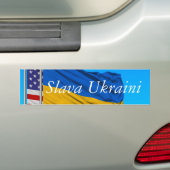 Slava Ukraine CLASSIC ROUND STICKER (Op auto)