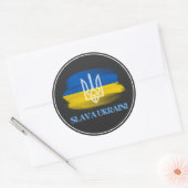 Slava Ukraine Flag Ronde Sticker (Envelop)