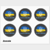 Slava Ukraine Flag Ronde Sticker (Vel)